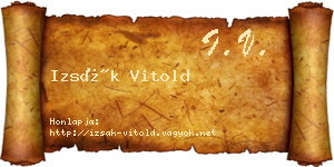 Izsák Vitold névjegykártya